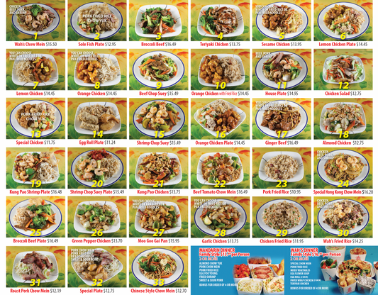 Wah's Kitchen Menu 2025